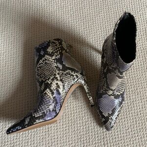 Kenneth Cole Snakeskin Heeled Bootie